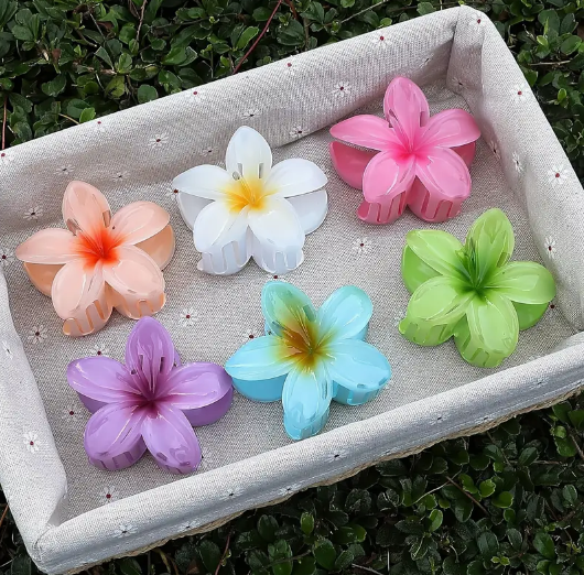 Hibiscus Hawaiian Flower Claw Clip